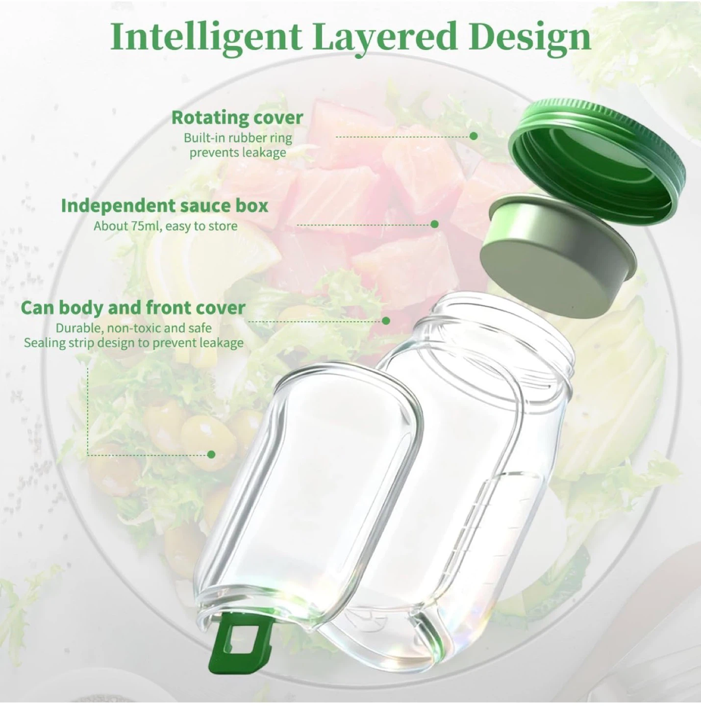 Mason Jar Salad Container with Sauce Box - photo 3