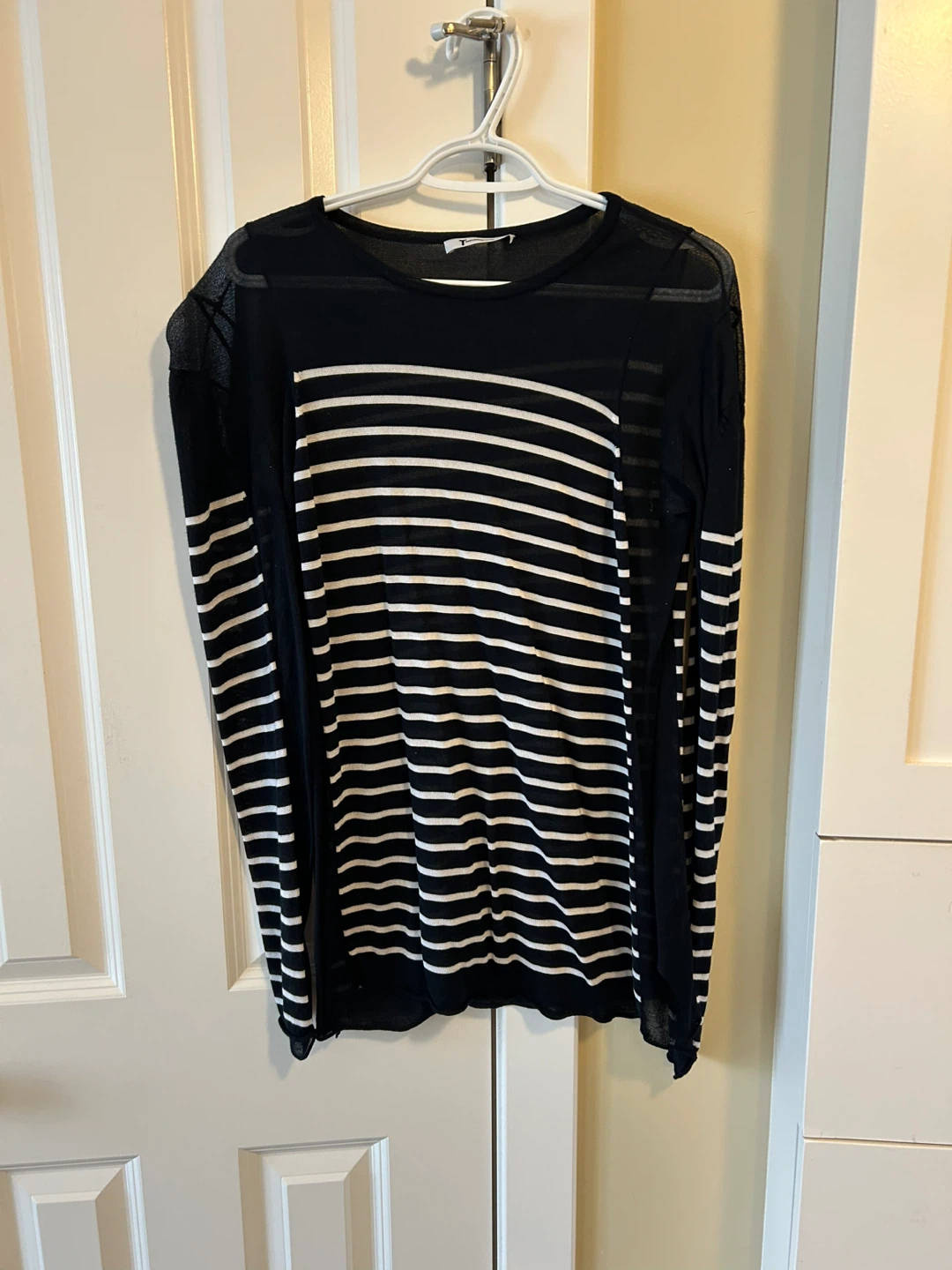 Alexander Wang Striped Long Sleeve Top