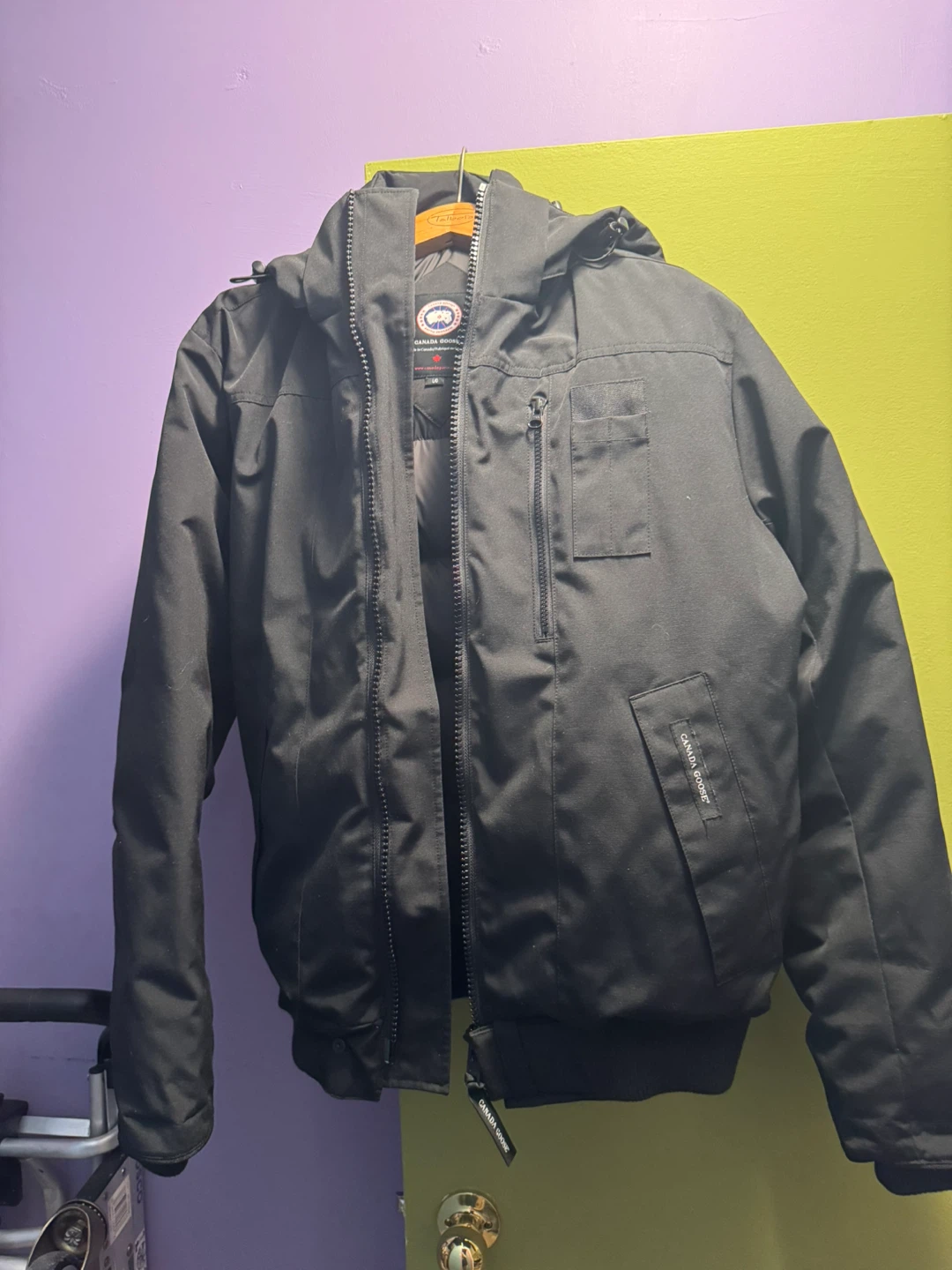 Canada Goose Black Bomber Jacket - Size L/G - photo 2