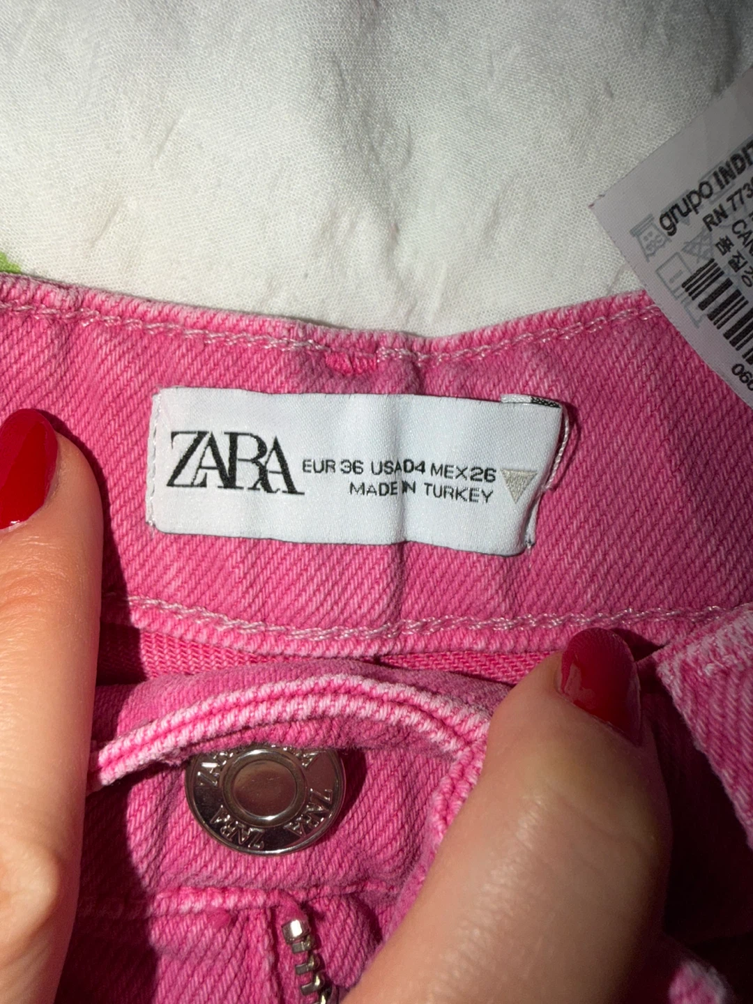 ZARA Pink Denim Jeans Size EUR 36 - photo 2