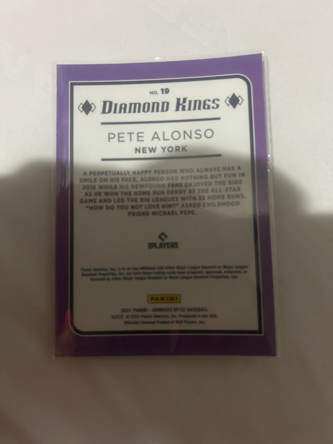 2021 Panini Donruss Optic Pete Alonso Diamond Kings Card - photo 2