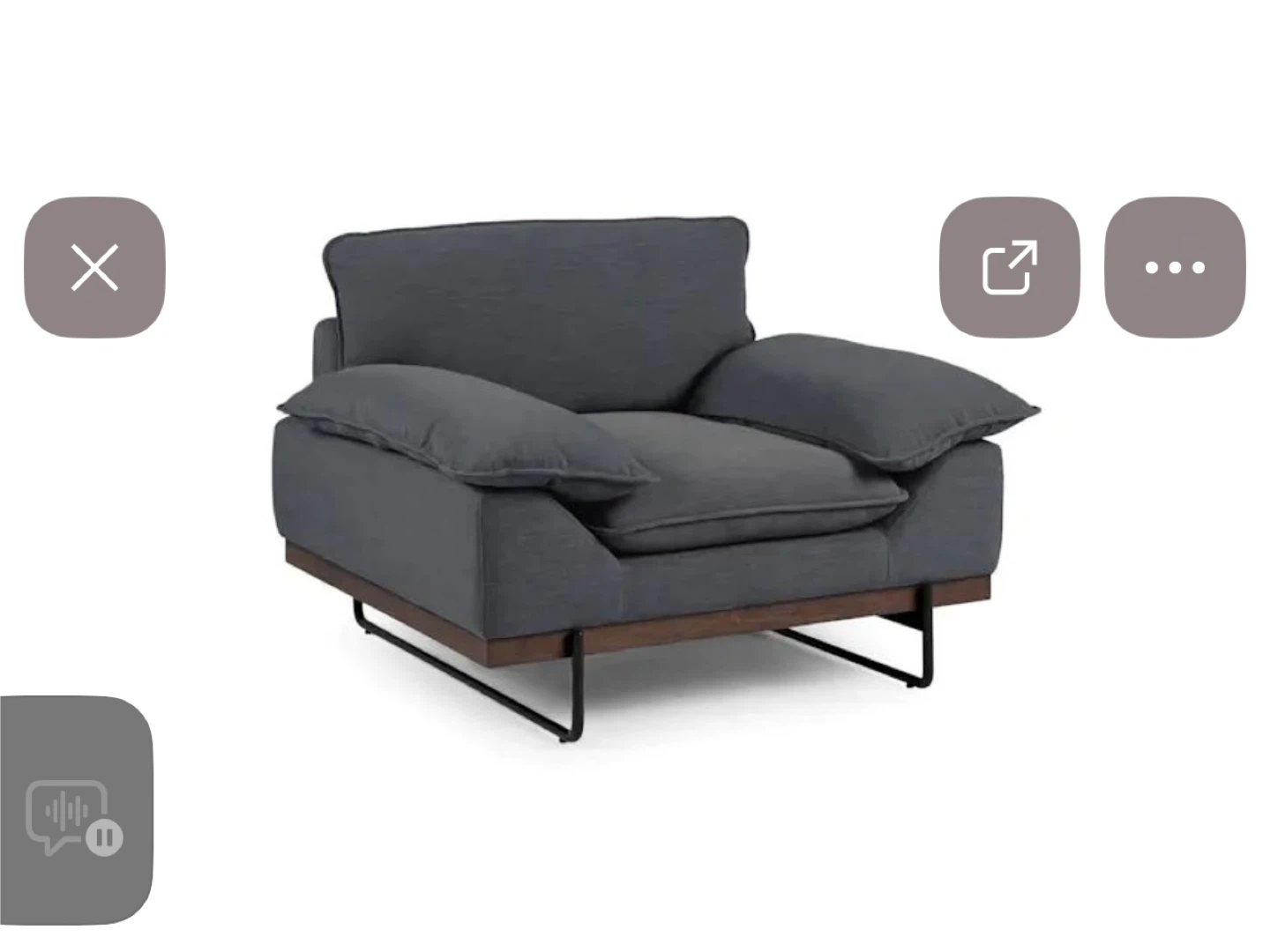 Article Grey Armchair - photo 4
