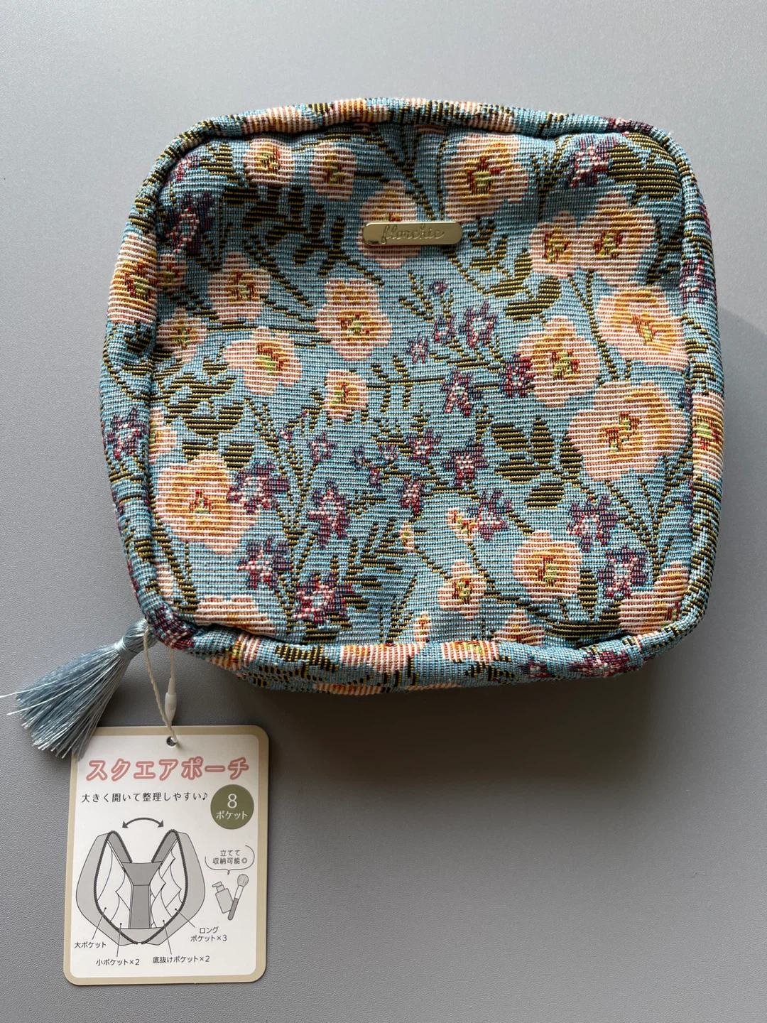 Floral Cosmetic Pouch with Tassel 🏆