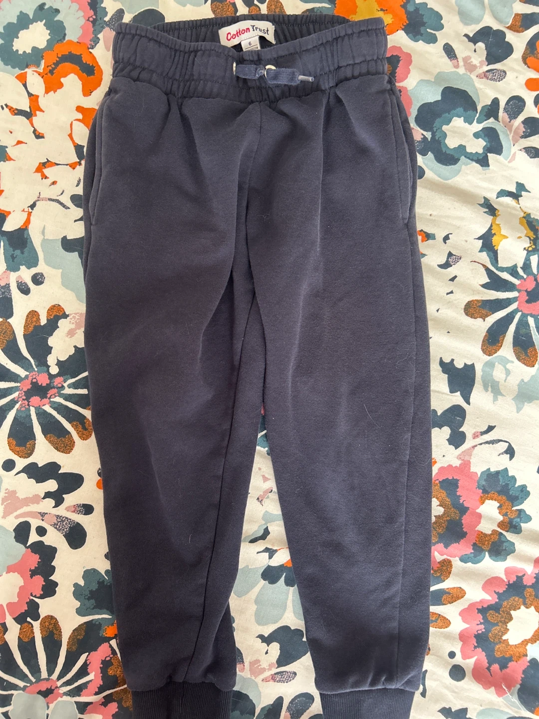 Cotton Trust Navy Joggers - Size 6 - photo 2