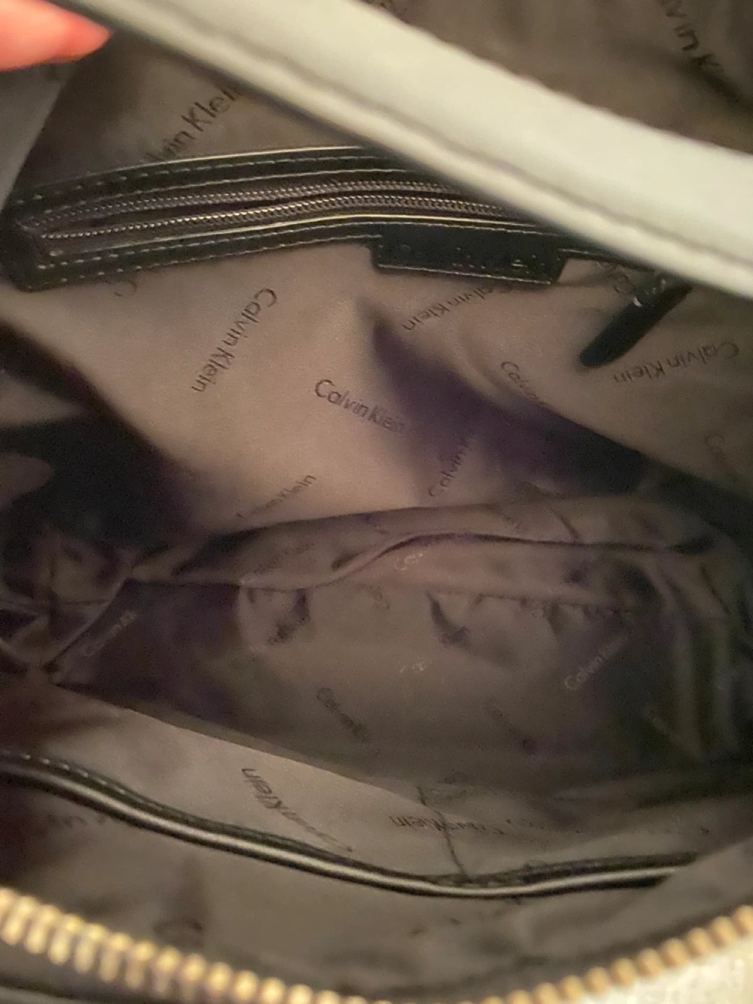 Calvin Klein Black Leather Hobo Handbag New - photo 5