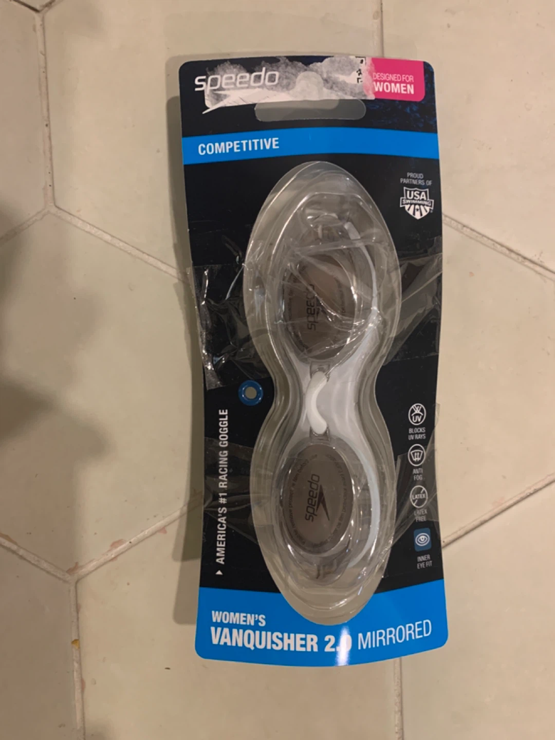 Speedo Women's Vanquisher 2.0 Mirrored Racing Goggles