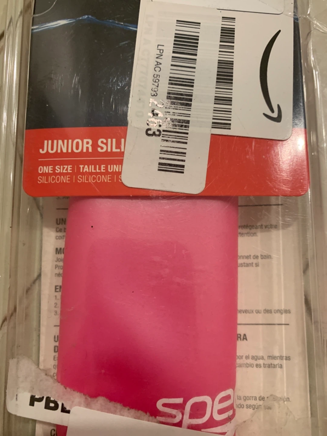 Junior Silicone Swim Cap - One Size