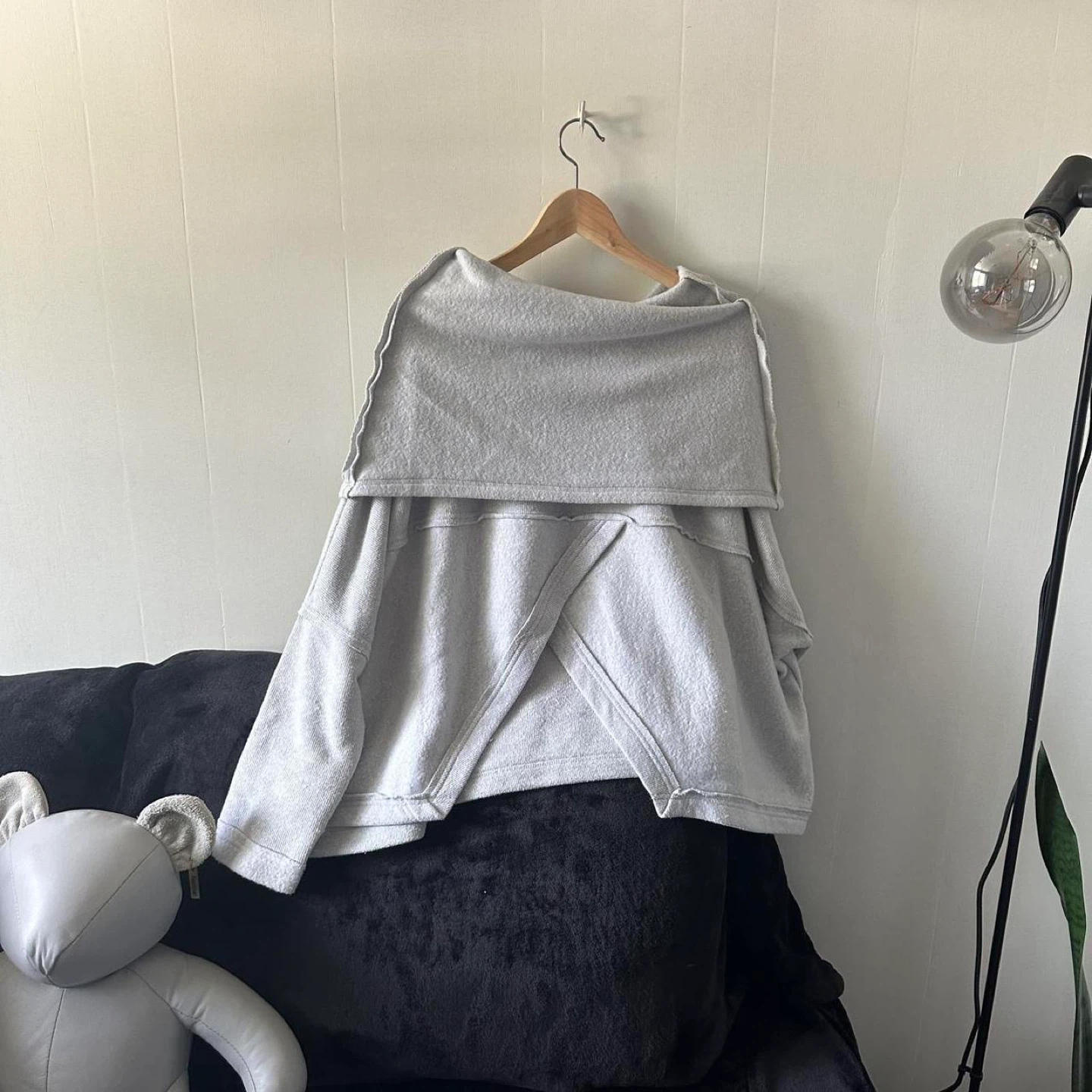 Grey Oversized Cowl Neck Sweater - photo 5