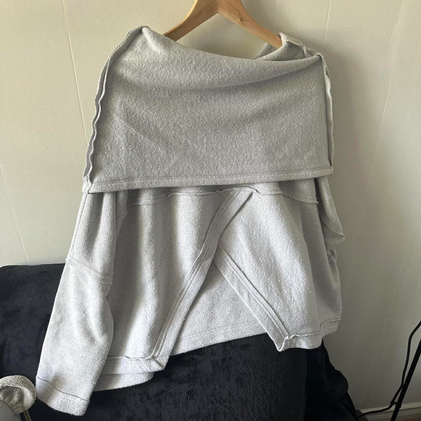 Grey Oversized Cowl Neck Sweater - photo 3