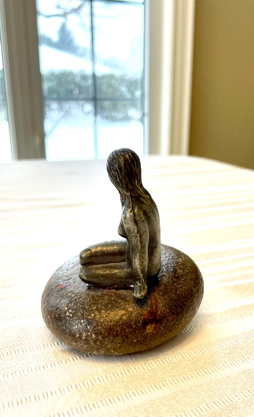 MOTHERS DAY Little Mermaid Bronze Figurine Copenhagen Denmark - photo 5