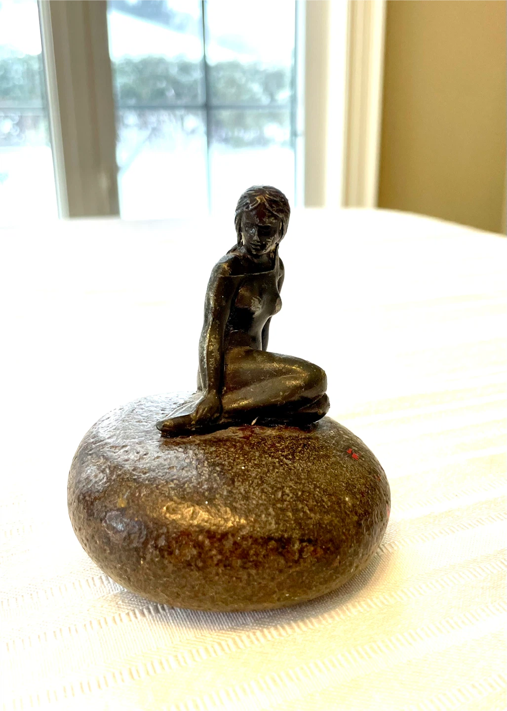 MOTHERS DAY Little Mermaid Bronze Figurine Copenhagen Denmark - photo 2