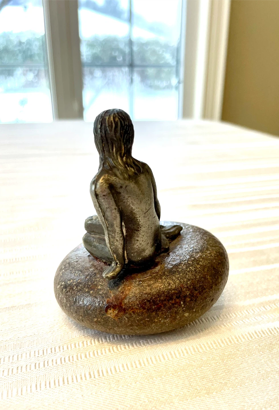 MOTHERS DAY Little Mermaid Bronze Figurine Copenhagen Denmark - photo 4