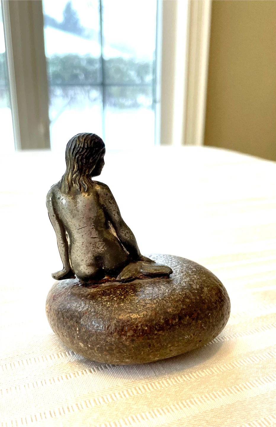 MOTHERS DAY Little Mermaid Bronze Figurine Copenhagen Denmark - photo 3