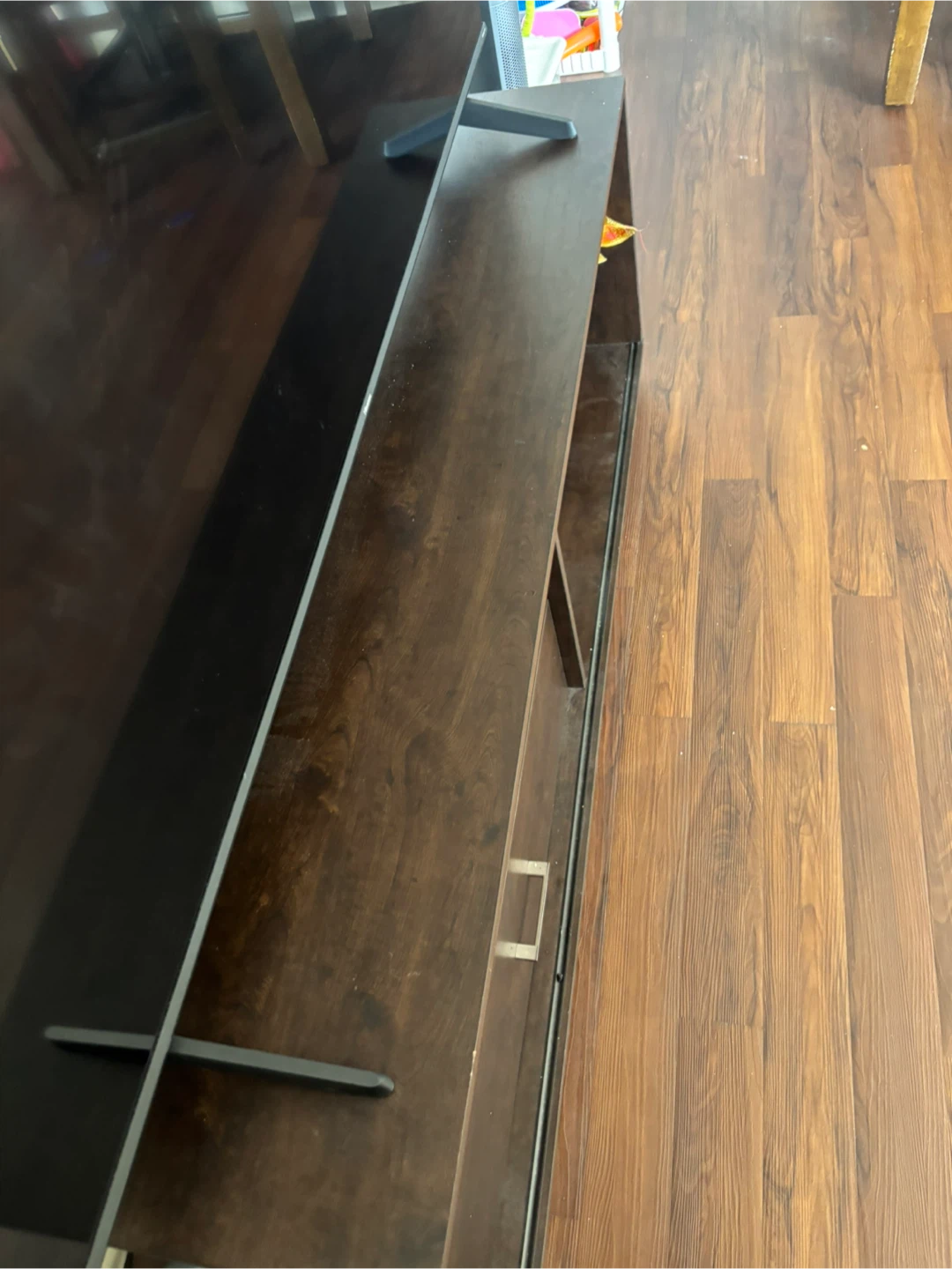 Hisense 70" TV  and wooden TV table - photo 3