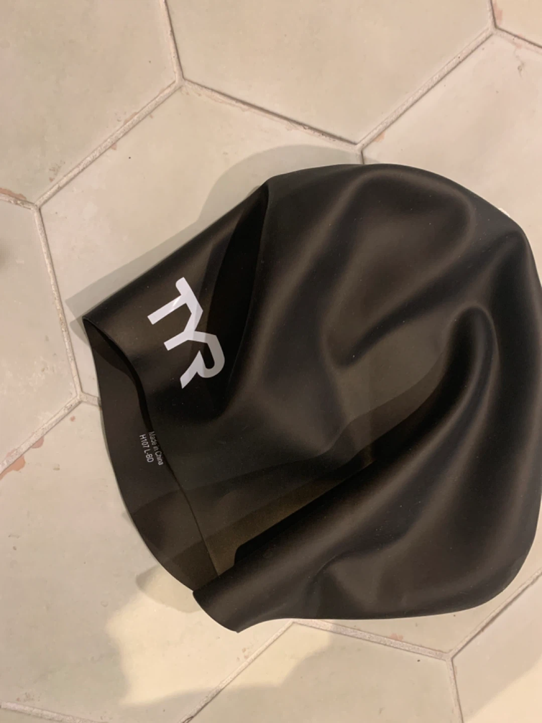 TYR Black Silicone Swim Cap