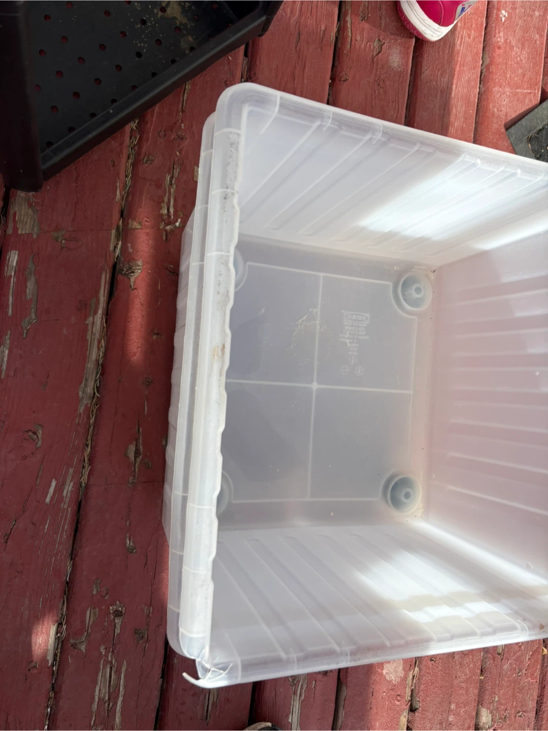 Clear Plastic Storage Bins (2) - photo 2