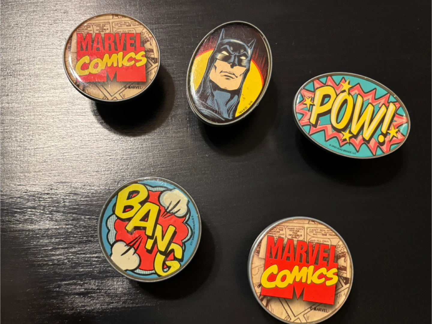 🏆 Marvel Comics Batman & Sound Effect Drawer Knobs - Set of 5 - photo 2