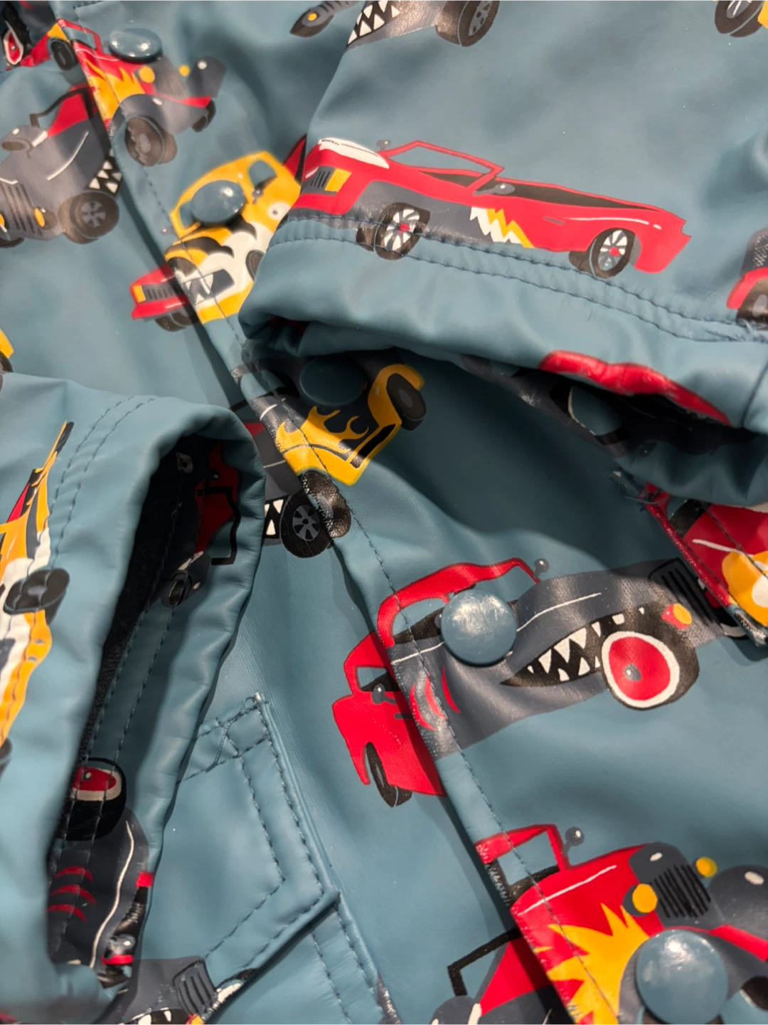 Hatley Kids Lined Rain Coat Size 2 Cars - photo 2