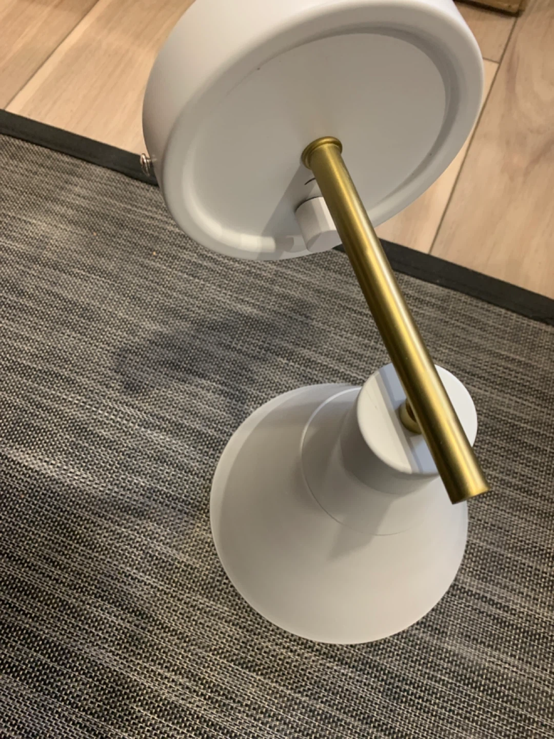 1White Cone Shade Wall Sconce with Brass Arm