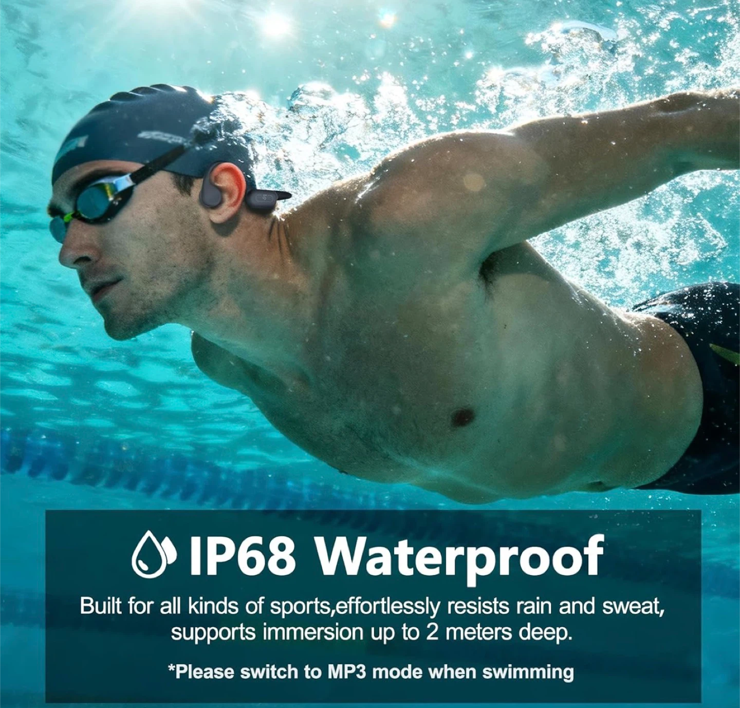 Bone Conduction Headphones - Waterproof Bluetooth 5.4 MP3 Player - photo 2