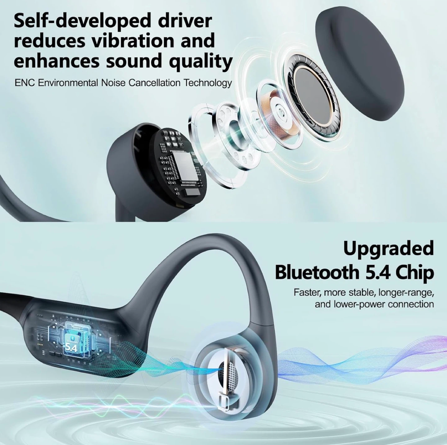Bone Conduction Headphones - Waterproof Bluetooth 5.4 MP3 Player - photo 3