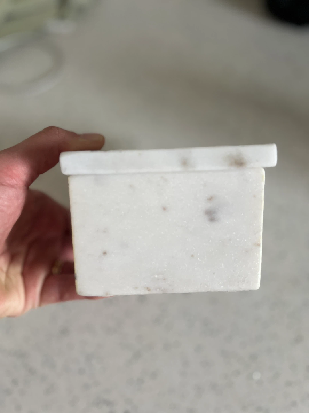 Marble Trinket Box with Hamsa Design - photo 5