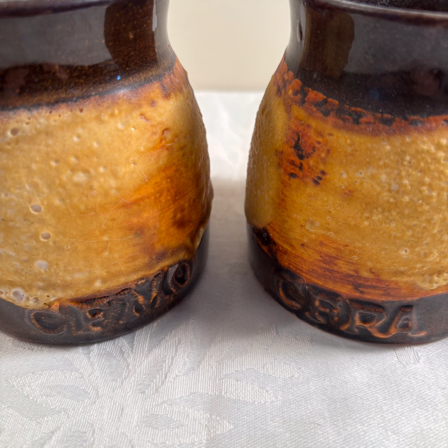 Vintage CFRA/CFMO Signed Laurentian Pottery Fat Lava mugs - photo 2