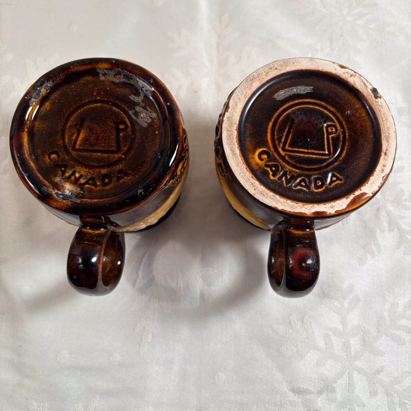 Vintage CFRA/CFMO Signed Laurentian Pottery Fat Lava mugs - photo 4