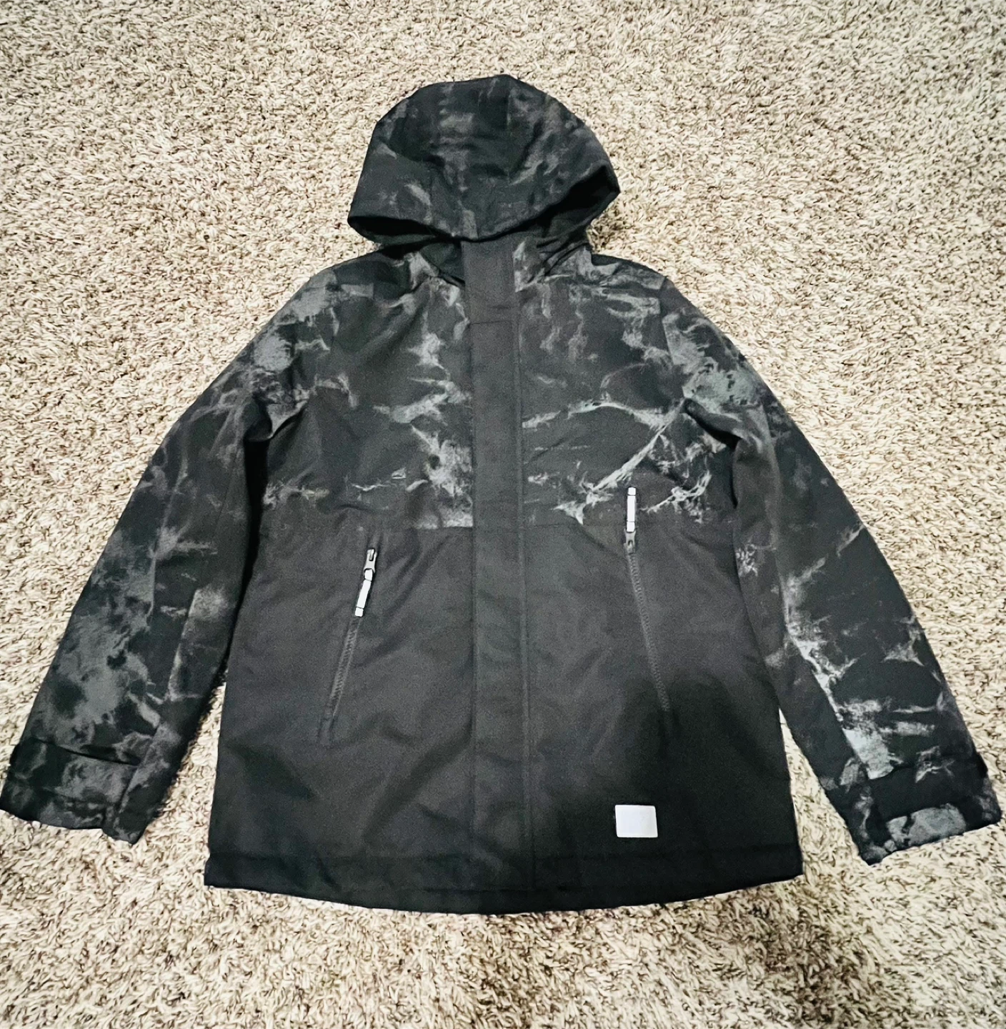 Youth Downhill Ski Jacket - Black Marble Camo - photo 4