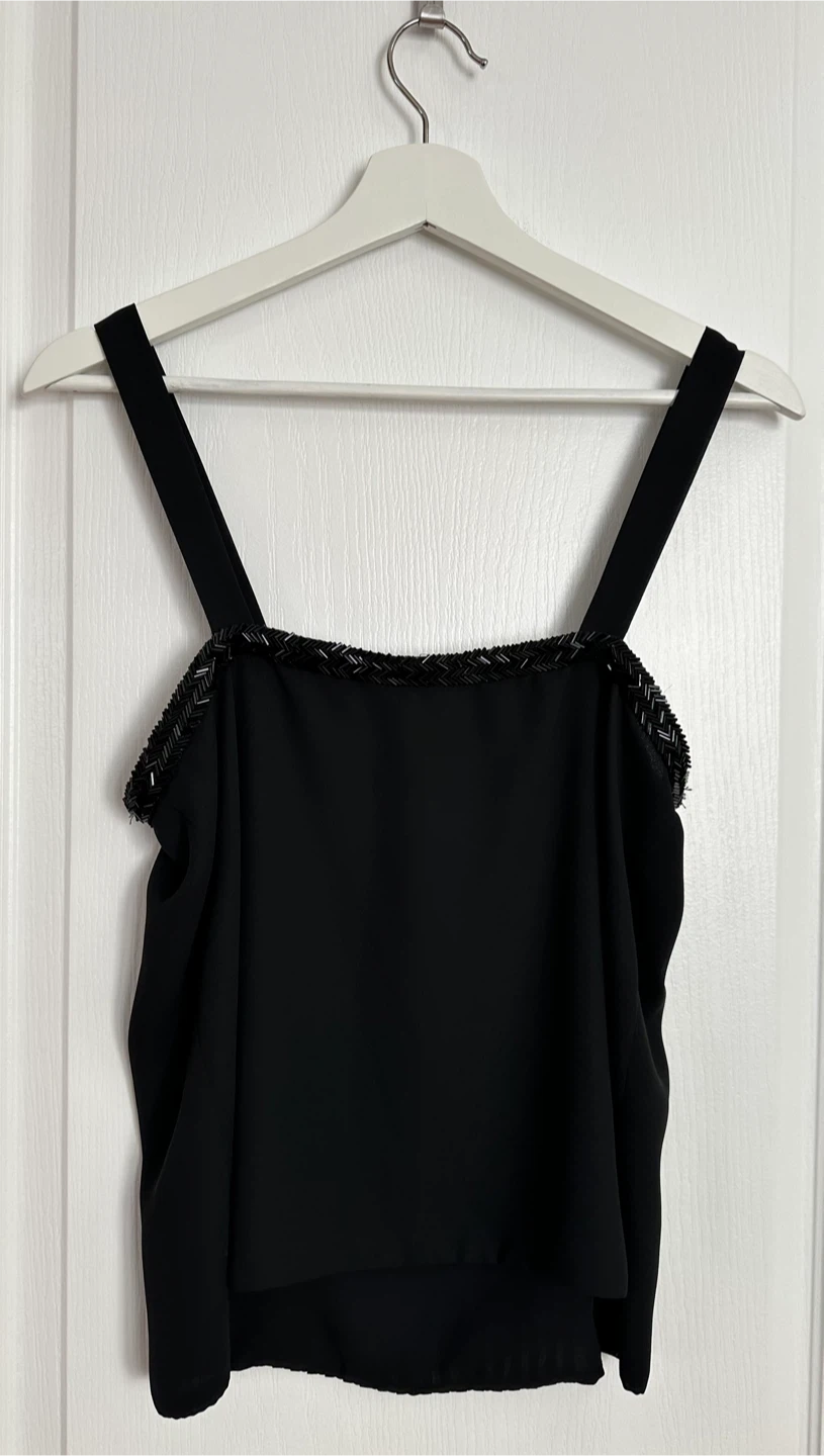 Black Beaded Camisole Top 🏆 - photo 2