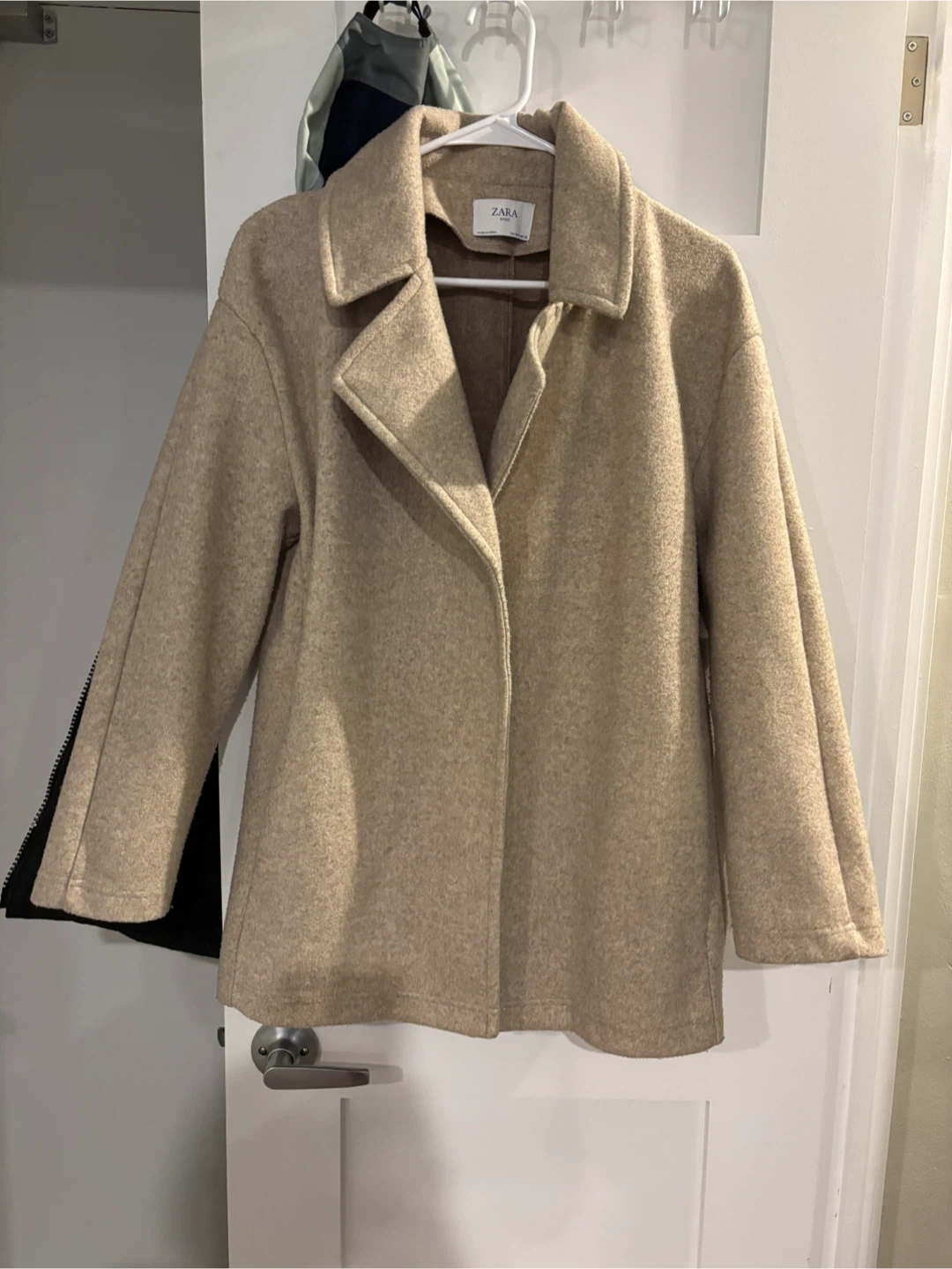 Zara Women's Tan Wool Blend Coat