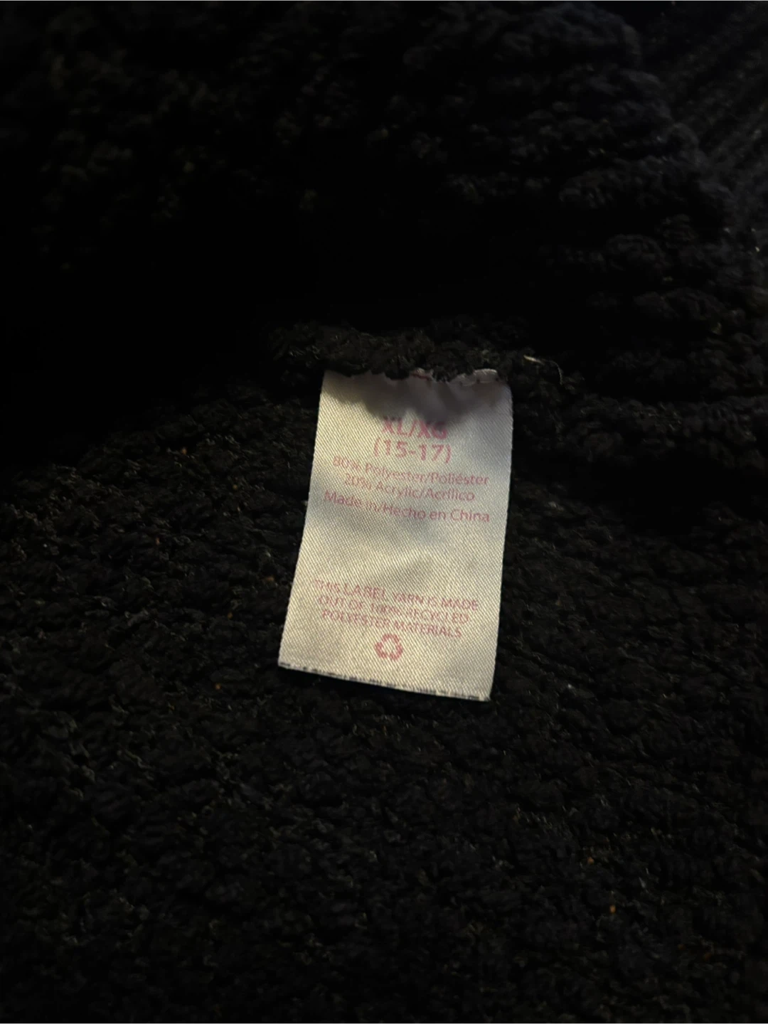 🏆 Black Fuzzy Hoodie - XL/XXL (15-17) - photo 3