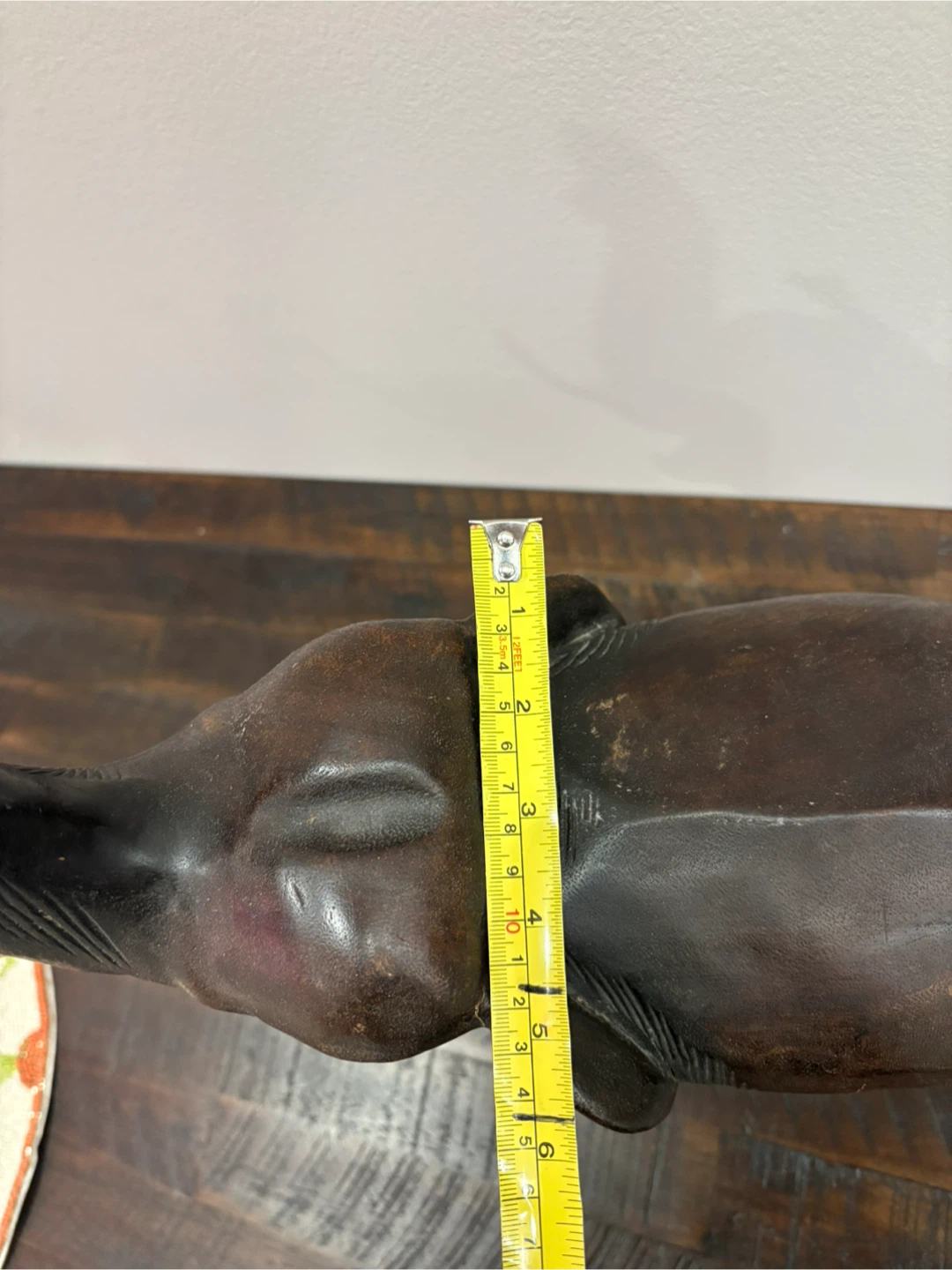 Carved Wood Elephant Figurine - photo 4