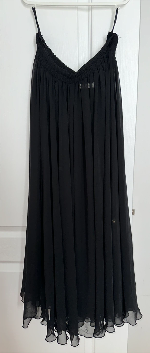 Radar Black Chiffon Maxi Skirt 🏆