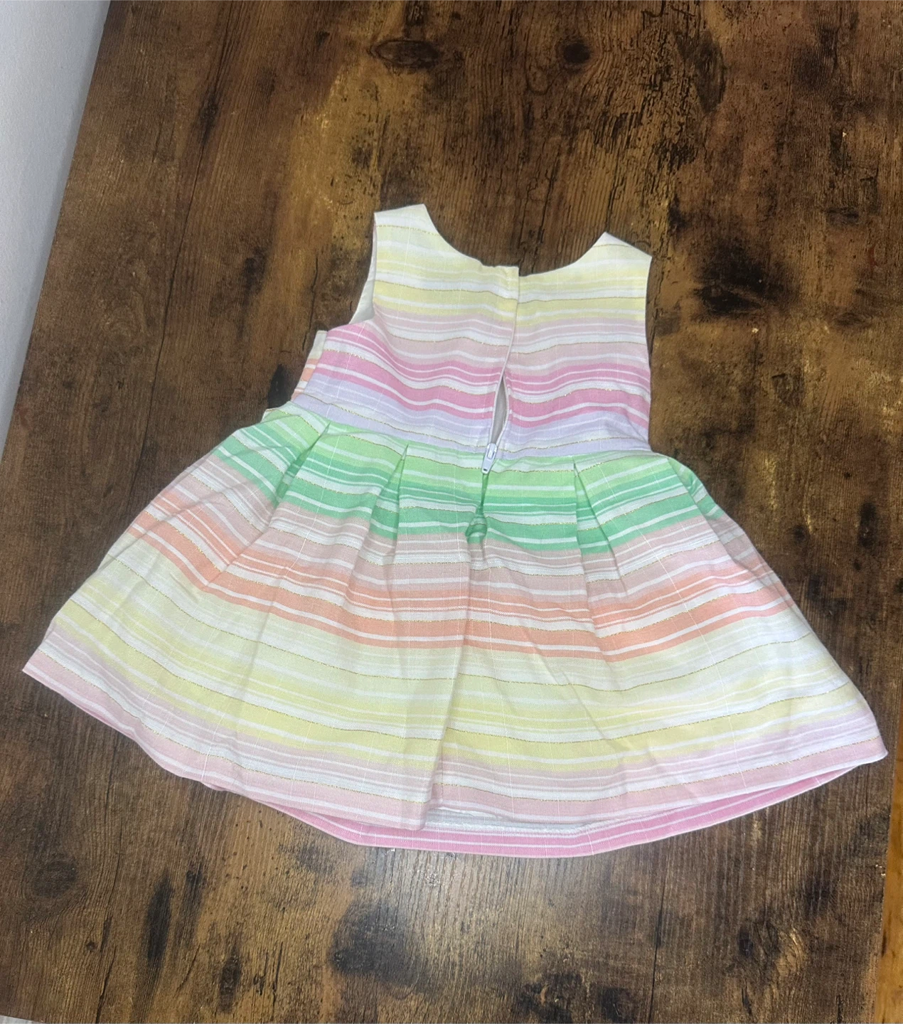 Baby Girls Striped Dress with Bow - photo 2
