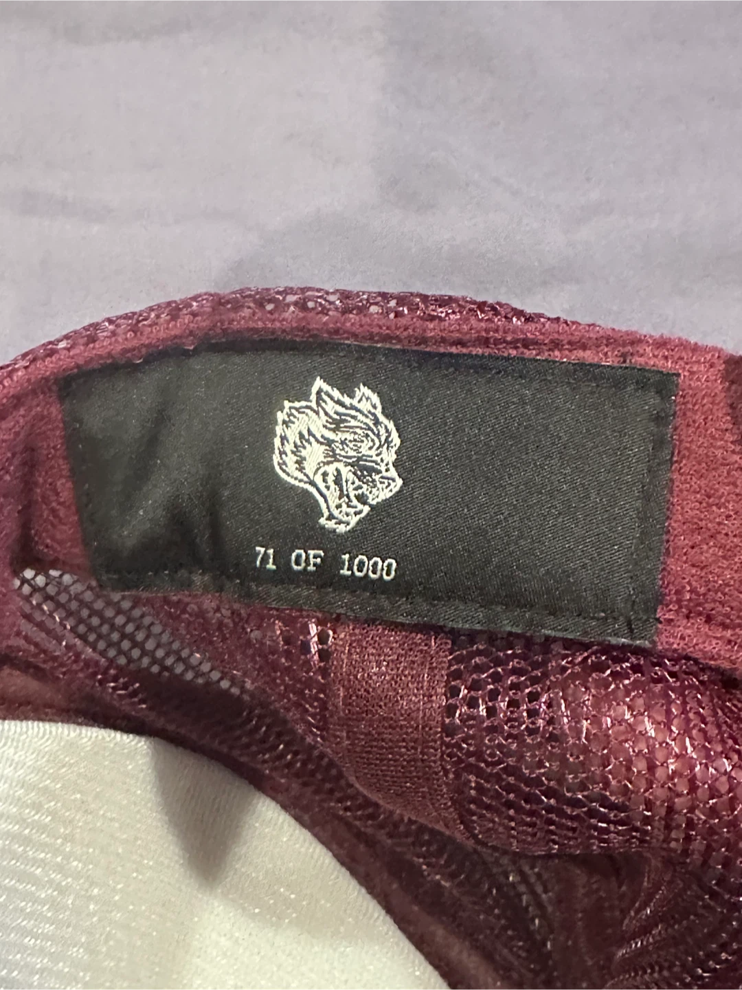 darc sport Wolf head NFGU, maroon trucker hat - photo 4