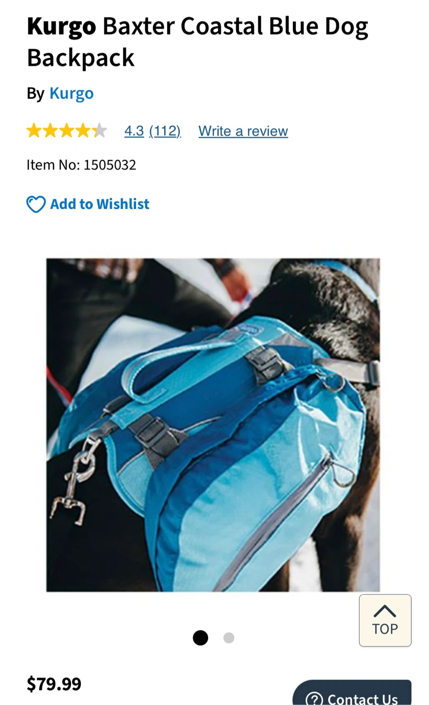 NEW Kurgo Baxter Dog Backpack - photo 5