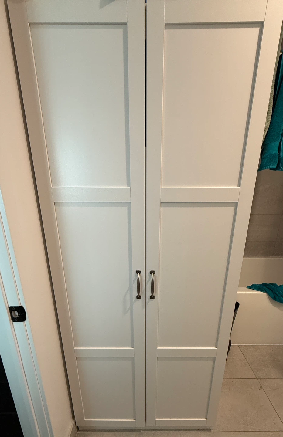 White Double Door Storage Cabinet