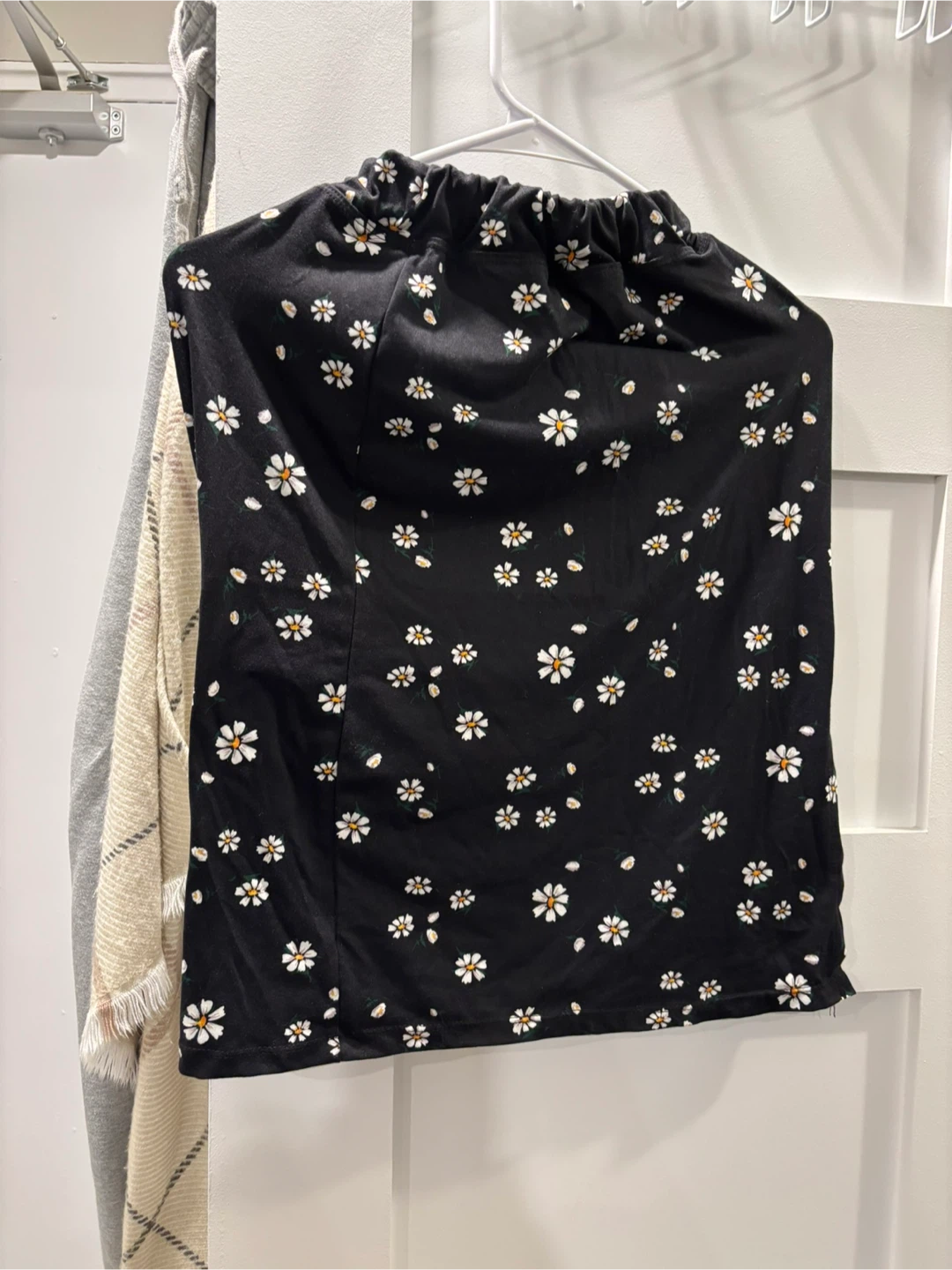 Black Daisy Print Skirt