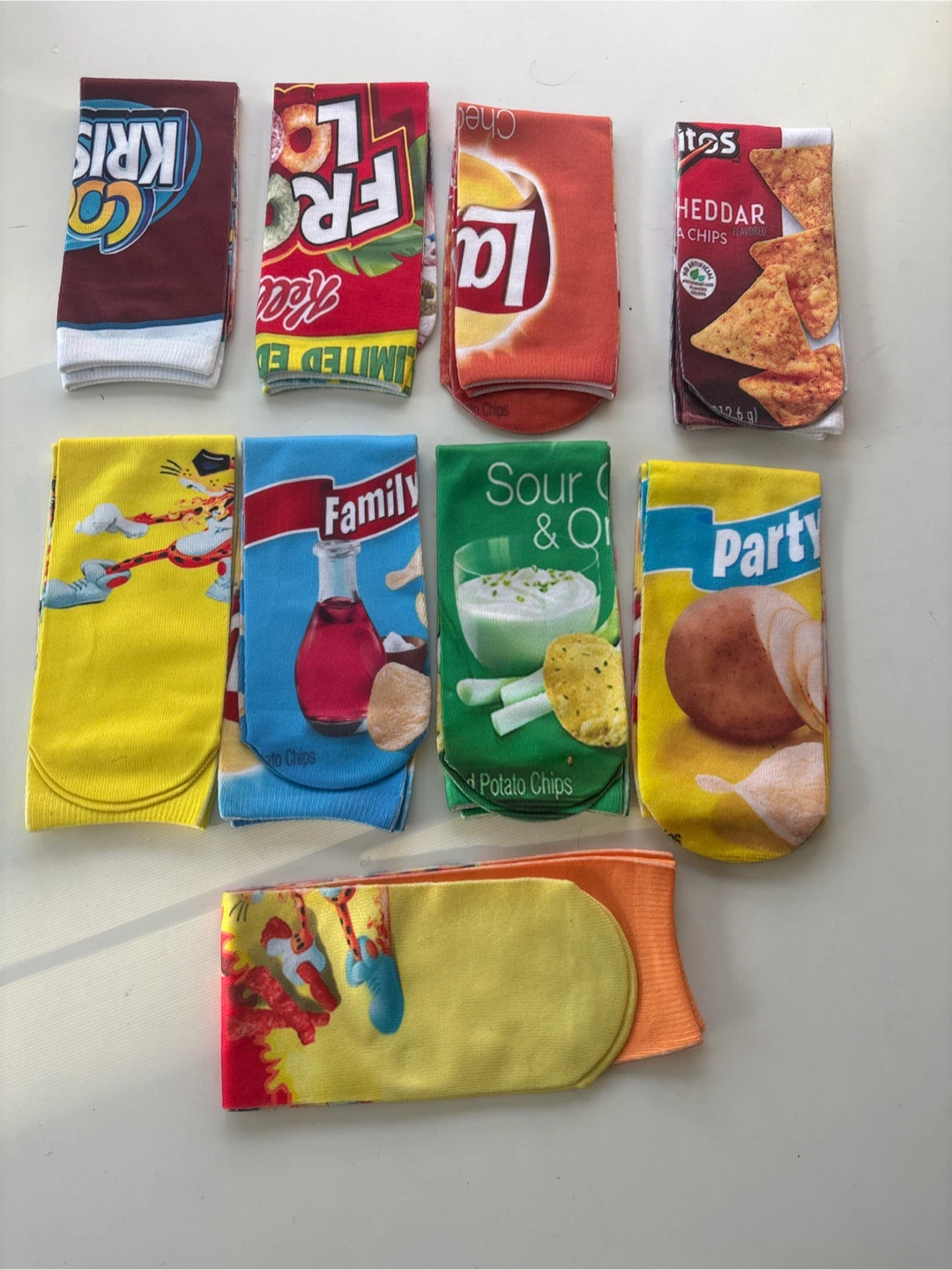 Lay's & Cheetos Snack Inspired Novelty Socks