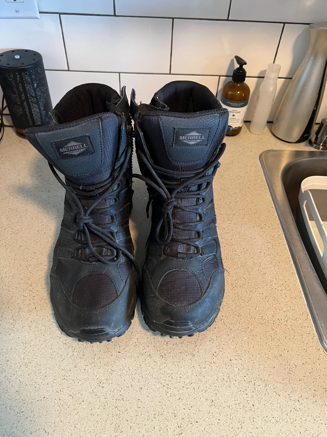 Merrell Men's Black Tactical winter  Boots 🏆