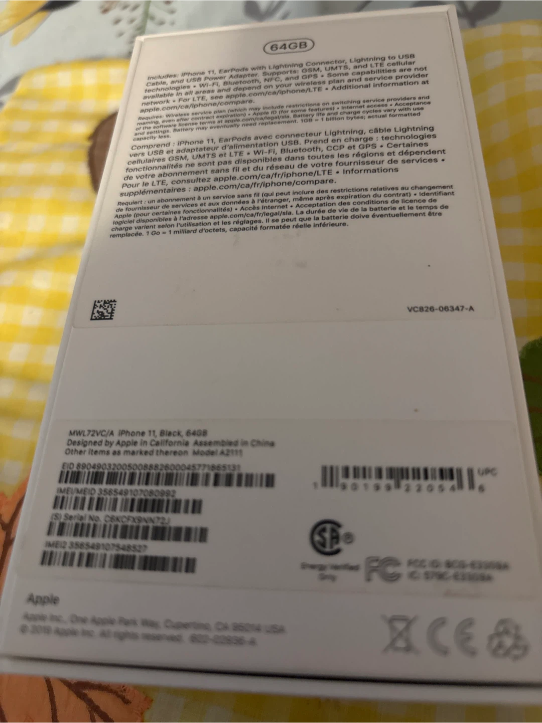 Apple iPhone 11, Black, 64GB
