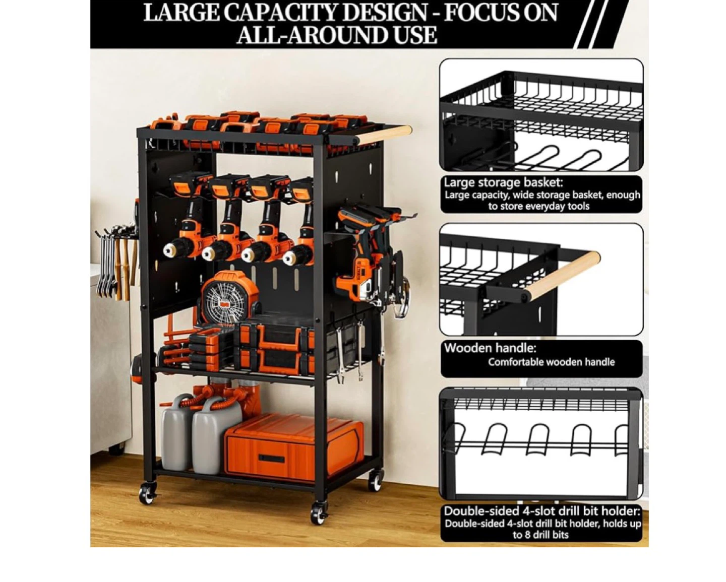 Heavy-Duty Power Tool Storage Cart - photo 4
