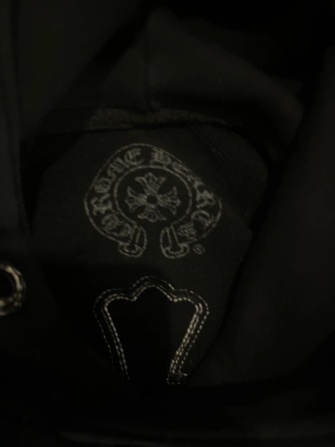 Chrome Hearts Black Hoodie with Cross Graphic - photo 3