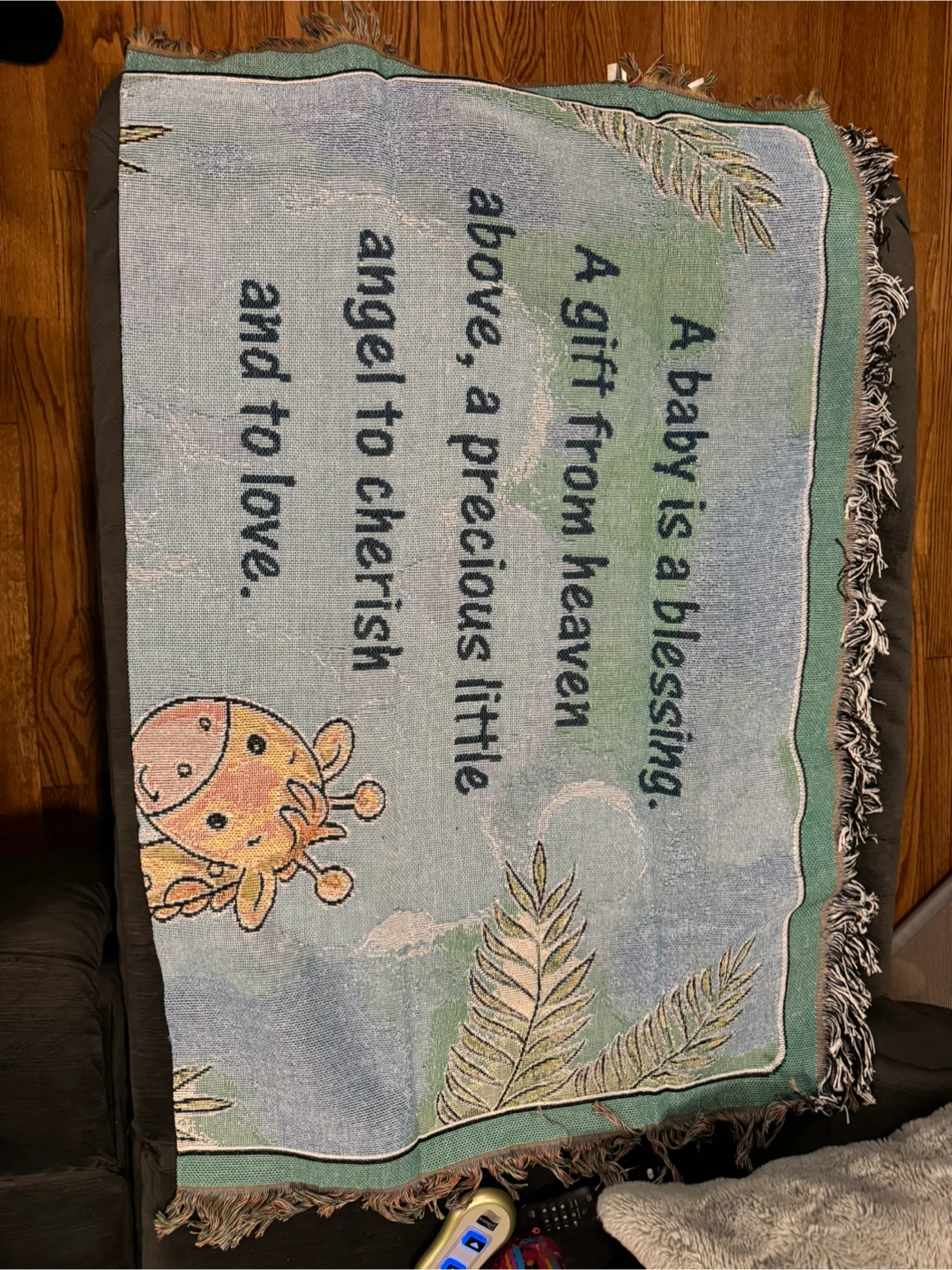 🏆Jungle Baby Tapestry Fringe Border Blanket Collections Etc New - photo 3