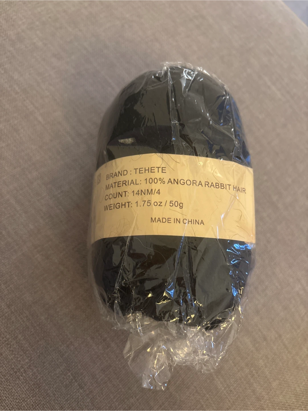 Tehete 100% Angora Rabbit Hair Yarn - Black - photo 2
