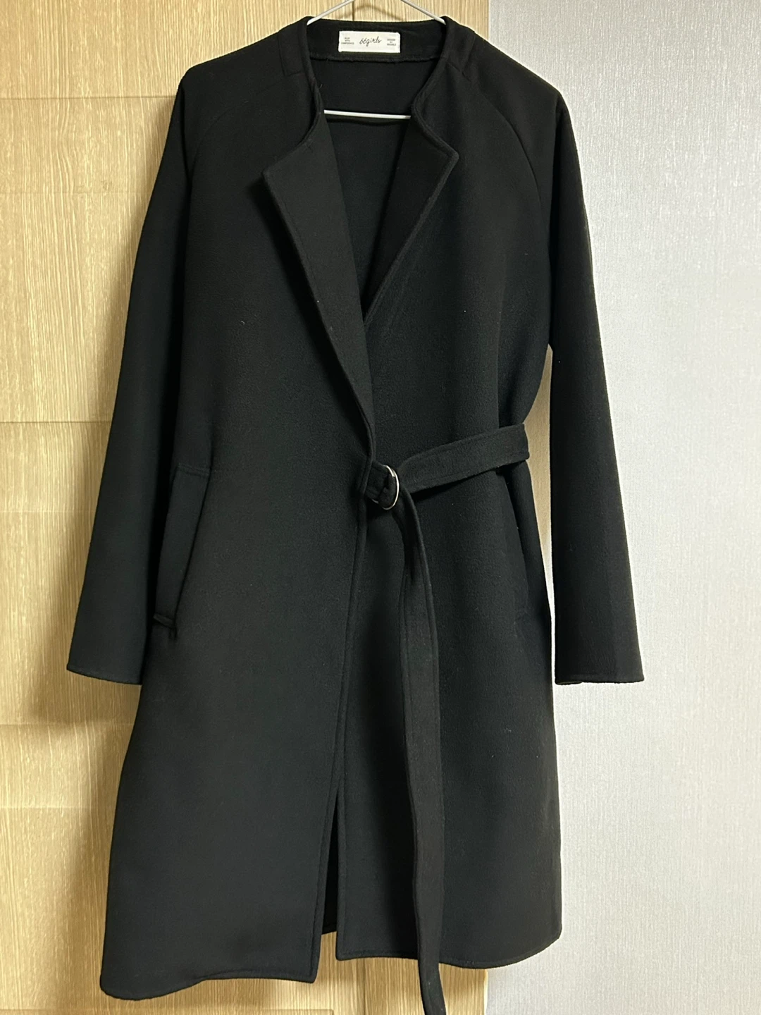 moving sale - Black Belted Coat