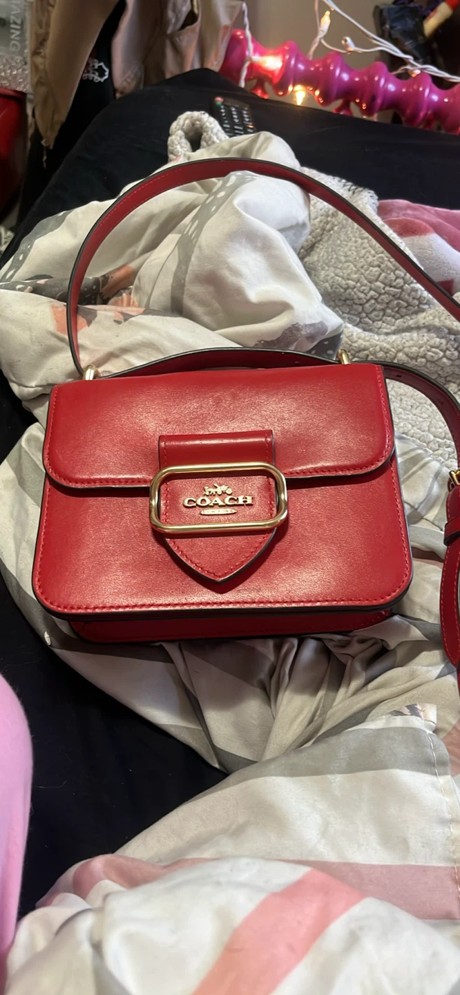 Coach Red Leather Shoulder Bag