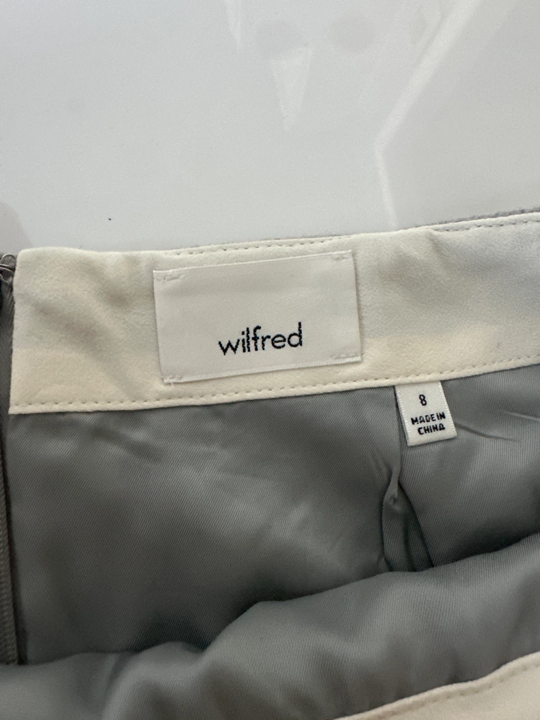 New Aritzia Wilfred Dorine Skirt - Light Grey - photo 3