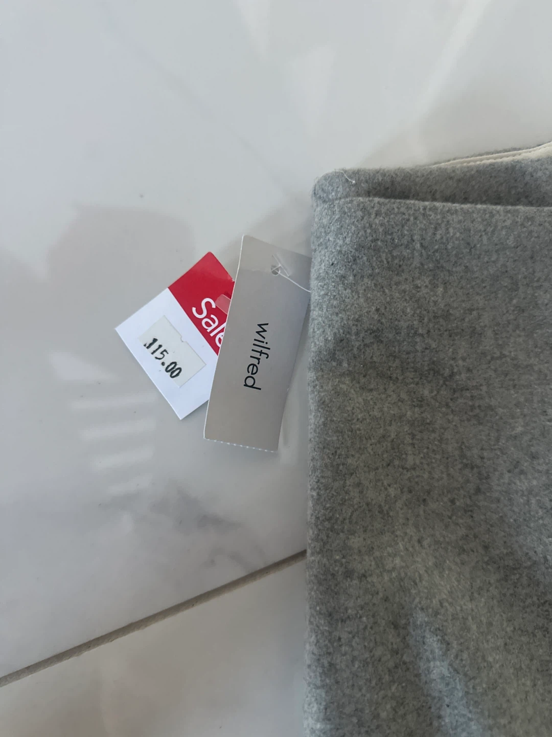 New Aritzia Wilfred Dorine Skirt - Light Grey - photo 2